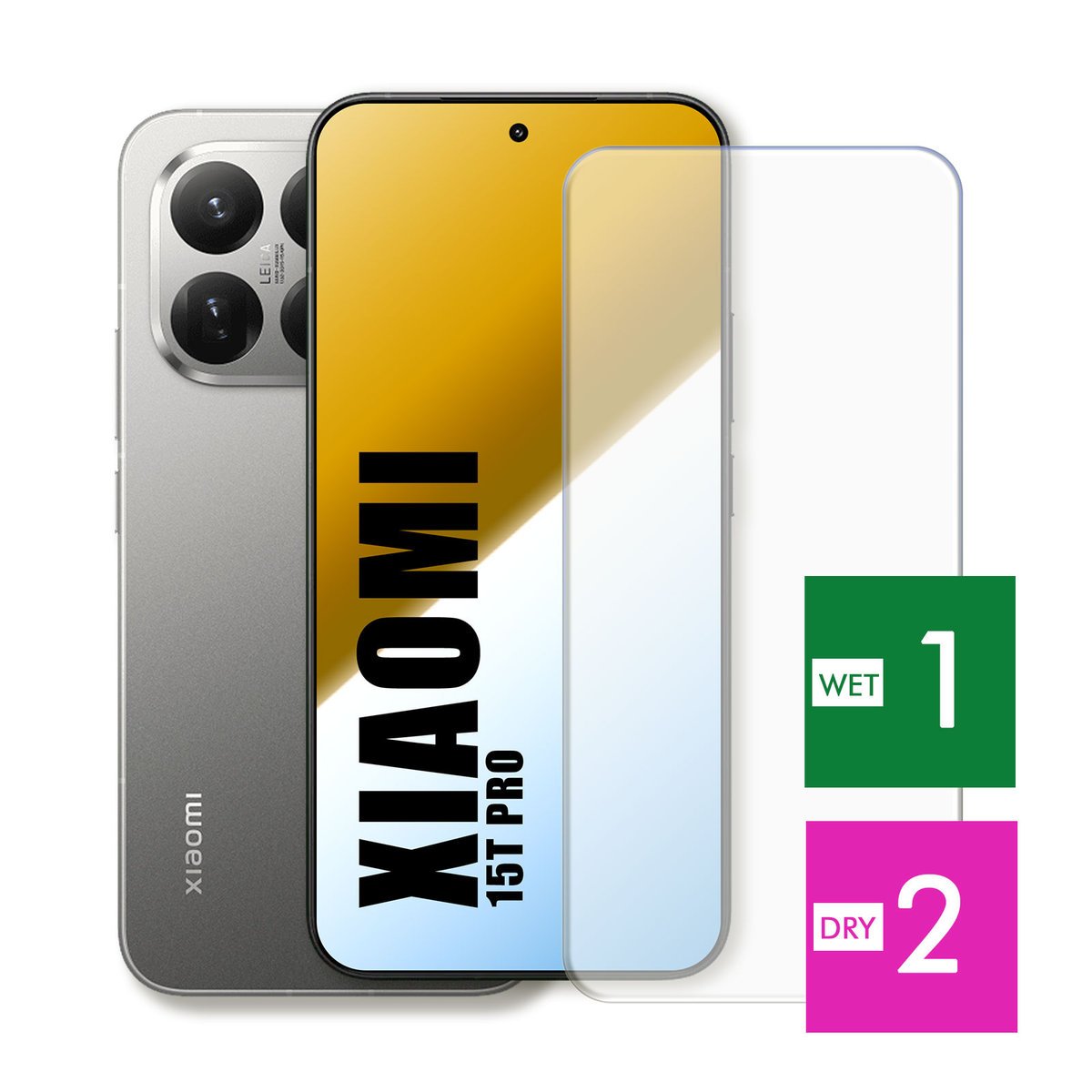 SZKŁO HARTOWANE DO XIAOMI 15T PRO SZYBKA 9H OCHRONNE PANCERNE