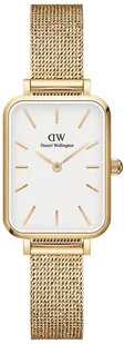 Zegarek Zegarek Daniel Wellington DW00100556 Quadro Pressed Evergold White - Zegarki damskie - miniaturka - grafika 1