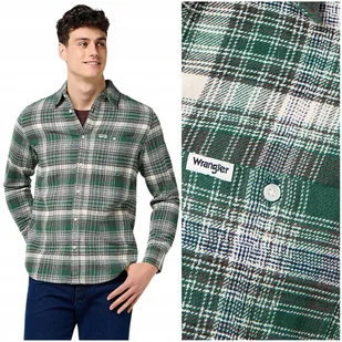Wrangler BRUSHED 1 PKT SHIRT klasyczna koszula bawełniana męska w kratę S - Koszule damskie Wrangler BRUSHED 1 PKT SHIRT klasyczna koszula bawełniana męska w kratę S - Koszule damskie - miniaturka - grafika 1