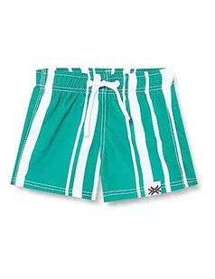 United Colors of Benetton Bokserki chłopięce Mare 5HVJ0X00D, Verde a Righe Bianche, 73 l, rozmiar S, verde a righe bianche 73l, S - Kąpielówki dla chłopców - miniaturka - grafika 1