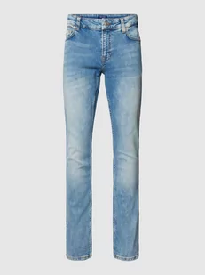 Jeansy o kroju slim fit z 5 kieszeniami - Spodnie męskie - miniaturka - grafika 1