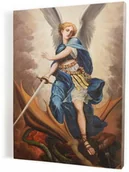 Ikony i obrazy sakralne - Archanioł Michał, obraz religijny na płótnie - miniaturka - grafika 1