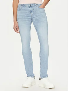 Guess Jeansy M5GAN1 D5MZ3 Niebieski Slim Fit - Spodnie męskie - miniaturka - grafika 1