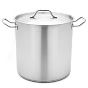 Akcesoria gastronomiczne - Tadar Garnek GASTRONOMICZNY SATYNA Z POKRYWĄ - POJ.21L - miniaturka - grafika 1