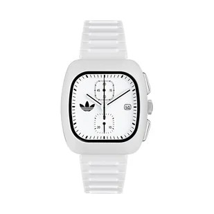 Zegarek Zegarek adidas Retro Wave Two Chrono AOSY24532 Biały - Zegarki męskie - miniaturka - grafika 1