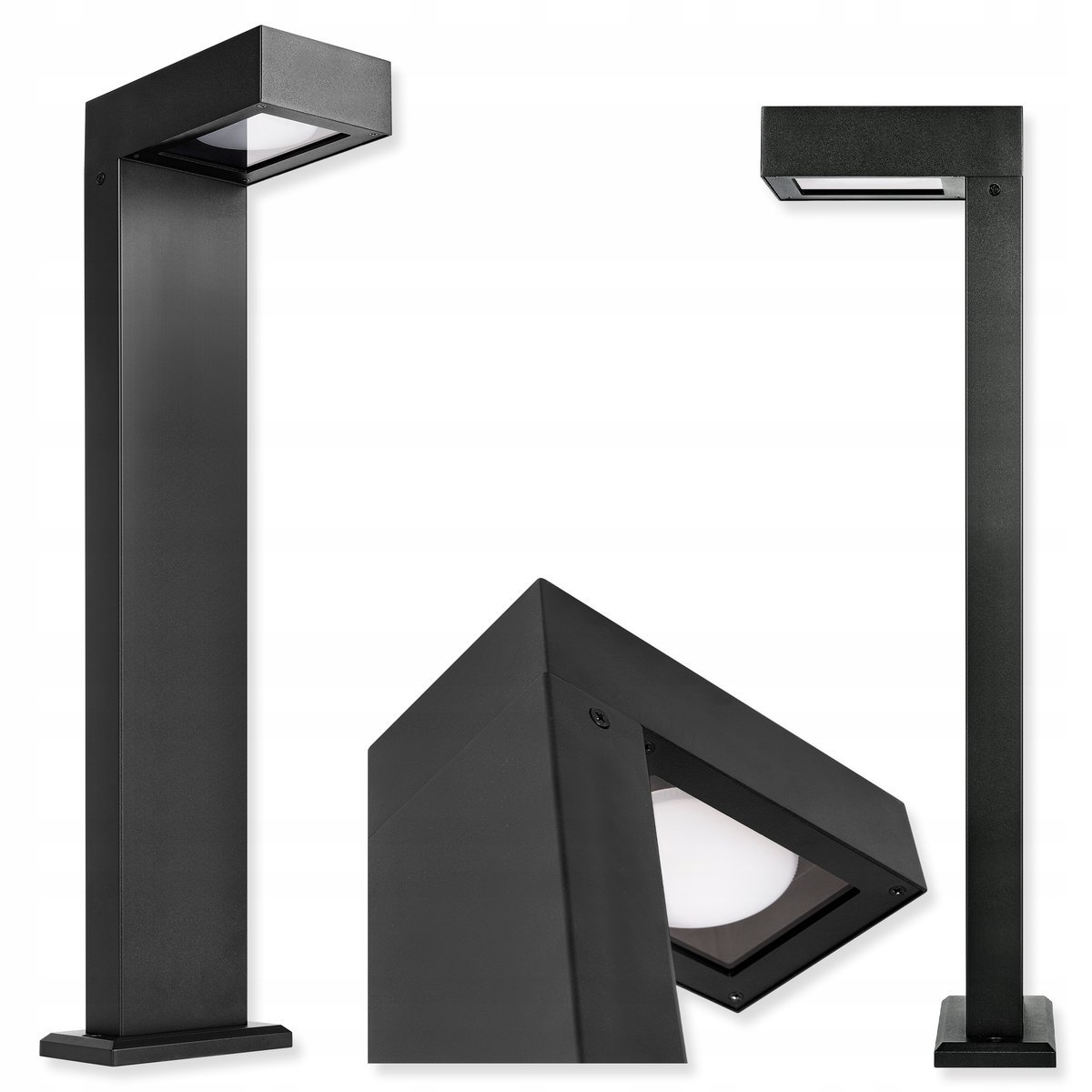 Lampa LED Ogrodowa stojąca słupek 60cm zewnętrzna GX53 IP44 LED czarna