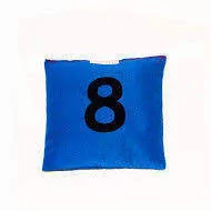 Worki na buty - Akson Akson, Worek gimnastyczny szkolny z cyferką 8, niebieski - miniaturka - grafika 1