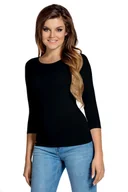 Bluzki damskie - Babell Bluzka Manati 3/4 Czarna Czarny XXL - miniaturka - grafika 1