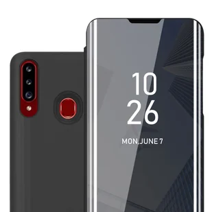 Pokrowiec Do Samsung Galaxy A20s w Etui CZARNY TURMALIN Case Cover Obudowa Ochronny Cadorabo - Etui i futerały do telefonów - miniaturka - grafika 1