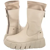 Botki damskie - Botki Beżowe 06766-04/00-8 (MA1295-b) Maciejka - miniaturka - grafika 1