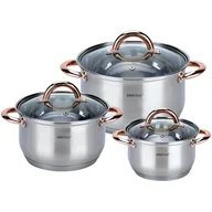 Zestawy garnków i patelni - Garnki stalowe 6 ele. KINGHOFF Rosegold KH-1761 - miniaturka - grafika 1