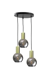 KET Loftowa LAMPA wisząca KET1245 skandynawska OPRAWA szklany ZWIS kaskada czarna złota KET1245 - Lampy sufitowe - miniaturka - grafika 7