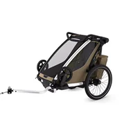 Wózki dziecięce - Wózek dziecięcy Thule Chariot Cross 2 single faded khaki - miniaturka - grafika 1
