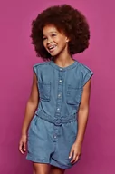 Dresy i komplety dla dziewczynek - Mayoral kombinezon dziecięcy kolor niebieski - miniaturka - grafika 1