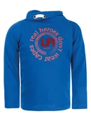 Bluzy dla chłopców - Chłopięca bluza z kapturem niebieska Lief r.116 - miniaturka - grafika 1