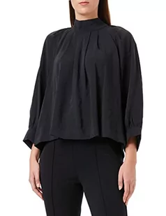 Sisley Damska bluza 59ESLQ02R Blouse, czarna 100, S - Bluzy damskie - miniaturka - grafika 1
