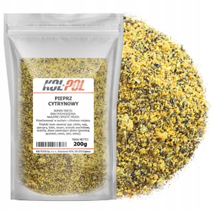 PIEPRZ CYTRYNOWY 200g Aromatyczny do ryb i warzyw przyprawa jakość Kol-Pol - Pieprz - miniaturka - grafika 1