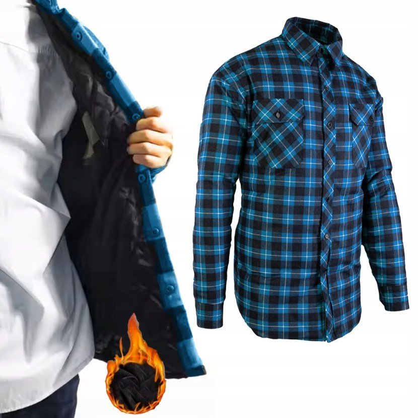 KOSZULA FLANELOWA robocza OCIEPLANA 100% BAWEŁNA CIEPŁA bluza