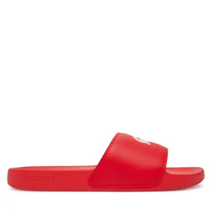 Klapki Lacoste Serve Sliders 7-49CMA0041 Czerwony - Klapki i japonki męskie - miniaturka - grafika 1