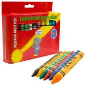 Kredki, ołówki, pastele i pisaki - KREDKI ŚWIECOWE BIG NA PLASTYKĘ ŻYWE KOLORY 24 SZT. - miniaturka - grafika 1