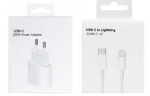 Kostka + Kabel USBC do Ładowania IPhona7,8,X,11,12 - Ładowarki do telefonów - miniaturka - grafika 1