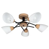 Lampy sufitowe - Spotlight Viletta Wood żyrandol sufitowy 5-punktowy dąb olejowany/czarny 8142574 8142574 - miniaturka - grafika 1