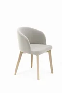 Krzesła - Flavio 2 krzesło tapicerowane szare nogi dąb sonoma - miniaturka - grafika 1