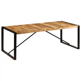vidaXL Stół jadalniany, 220x100x75 cm, lite drewno mango - Stoły - miniaturka - grafika 1