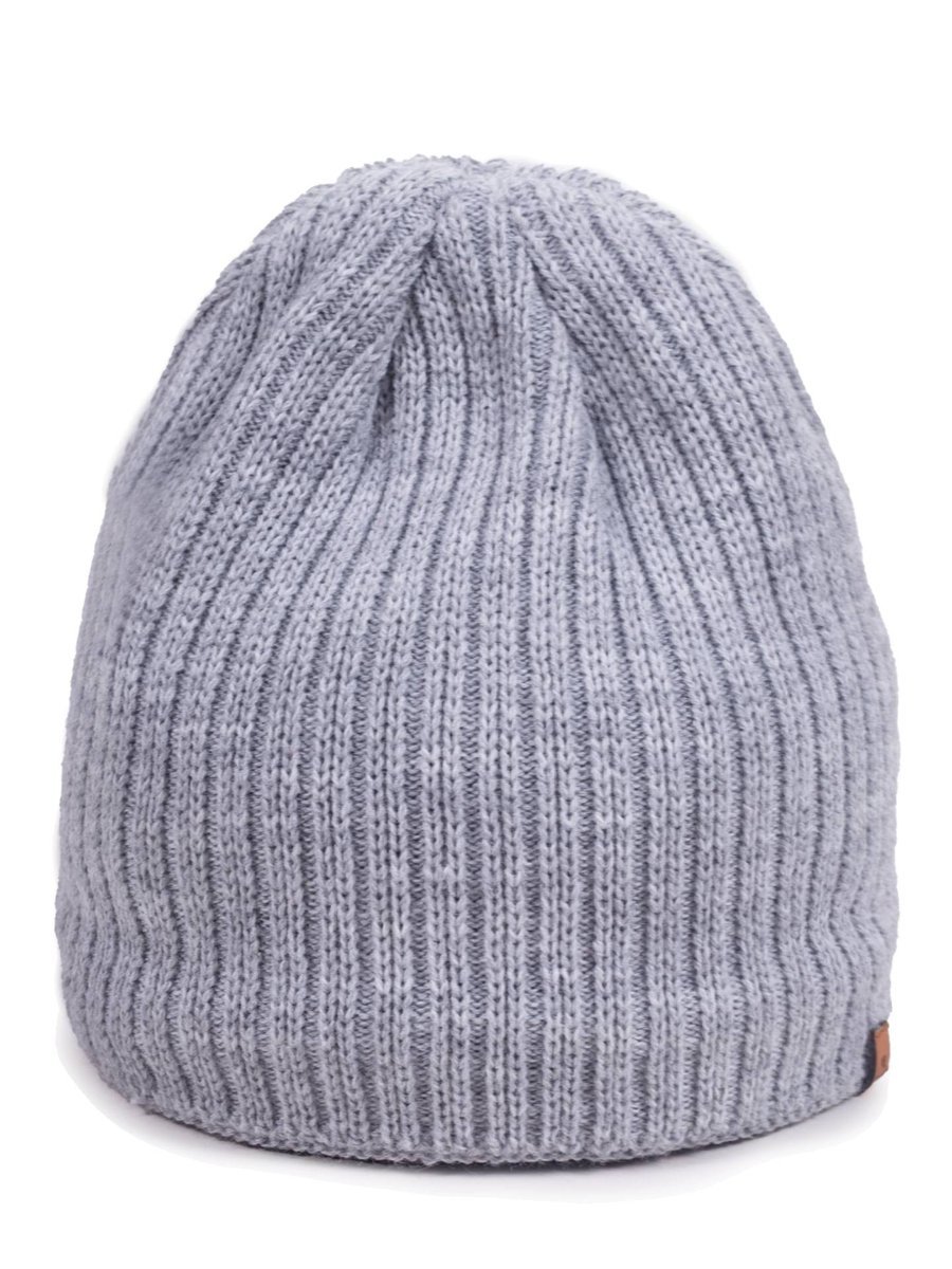 Czapka zimowa chłopięca szara z logo 54-56 YOCLUB