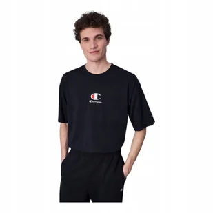 CHAMPION KOSZULKA MĘSKA T-SHIRT CREWNECK T-SHIRT CZARNA r.L - Koszulki męskie - miniaturka - grafika 1