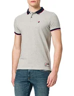Koszulki męskie - Superdry Męska koszulka polo, grey marl, M - miniaturka - grafika 1