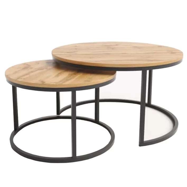 Jumo-design Zestaw 2 okrągłych stolików kawowych - kolor do wyboru Z2SK-OK