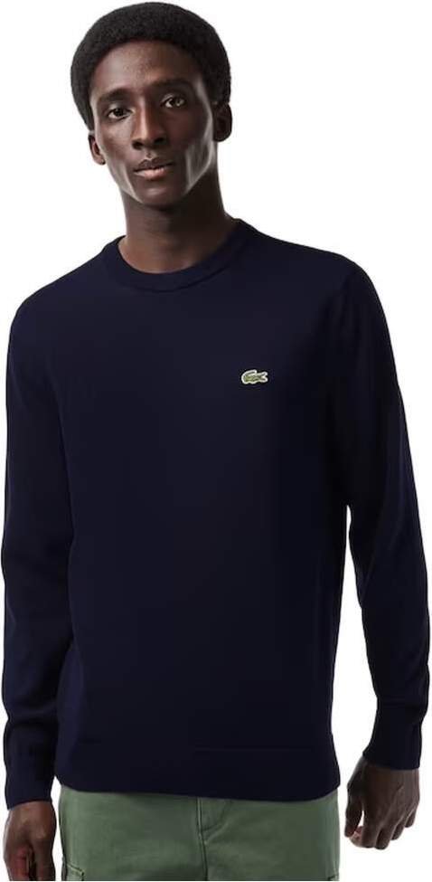 Lacoste Sweter męski z bawełny organicznej Niebieski, Rozmiar:XL