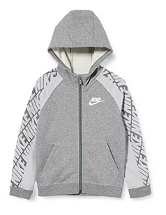 Nike chłopięca bluza B Nsw Ft Energy Fz czarny Carbon Heather/Lt Smoke Grey/(White) L - Bluzy dla chłopców - miniaturka - grafika 1