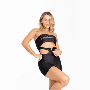 Kombinezon damski LABELLAMAFIA JUMPSUIT CHERRY BOMB BLACK - Kombinezony - miniaturka - grafika 2
