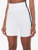 Spodenki damskie - Calvin Klein Jeans Szorty sportowe J20J220683 Biały Slim Fit - miniaturka - grafika 1