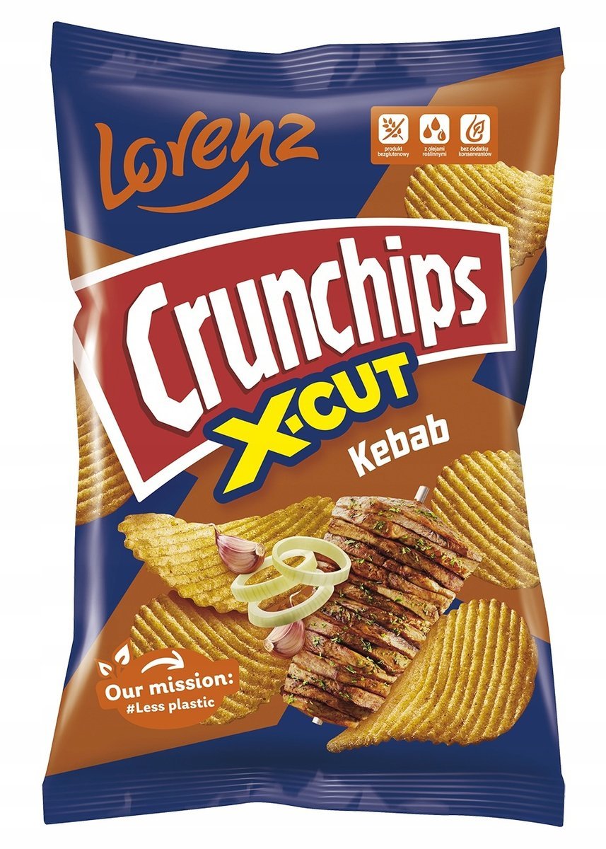 Chipsy karbowane Crunchips X-Cut o smaku Kebab 130 g