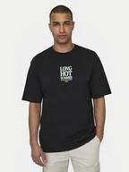 Koszulki męskie - Only & Sons T-Shirt Kenny 22028736 Czarny Relaxed Fit - miniaturka - grafika 1