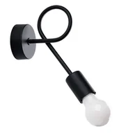 Lampy ścienne - Czarny metalowy kinkiet z widoczną żarówką - A638 F4-R50 - miniaturka - grafika 1