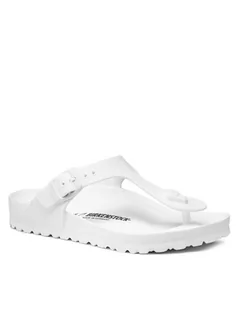 Klapki i japonki damskie - Birkenstock Japonki Gizeh 0128221 Biały - grafika 1