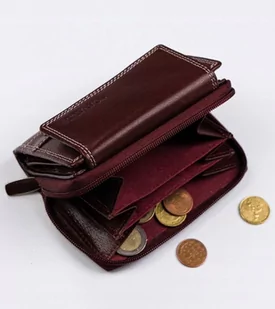 Skórzany, Średni Portfel Damski Z Systemem Rfid Lumarko! - Portfele - miniaturka - grafika 6