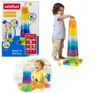 Zabawki interaktywne dla dzieci - Smily Play Wieża z piłeczkami 65 cm Piramida - miniaturka - grafika 1