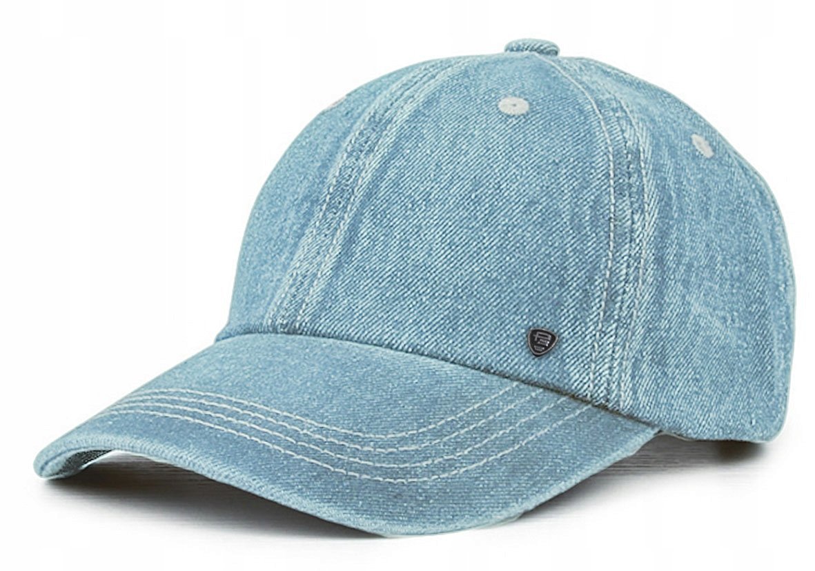 Czapka z daszkiem Bejsbolówka JEANSOWA modna BŁĘKITNA Pako Jeans