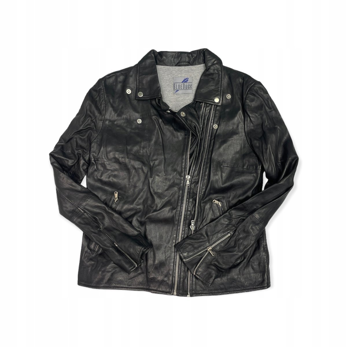 Skórzana czarna kurtka damska BLUE DUCK L