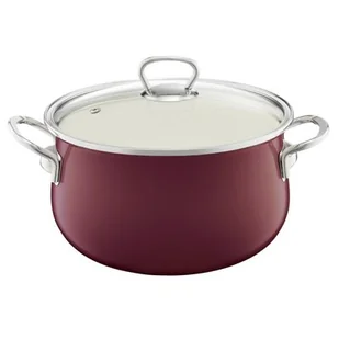 Garnek EMALIA OLKUSZ 35236 Bordowy 20 cm - Garnki - miniaturka - grafika 1