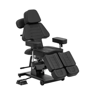 physa Fotel do tatuażu z regulacją wysokości 300 kg pedał nożny czarny - Materiały do tatuażu - Wyposażenie studia tatuażu - miniaturka - grafika 1