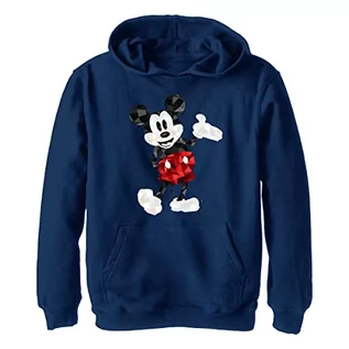 Bluzy dla chłopców - Disney Chłopięca bluza z kapturem Mickey Pol, granatowy Heather, M - grafika 1