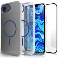 Etui i futerały do telefonów - Etui Do Magsafe Do iPhone 16e Clear, Niebieski Magnes, Pancerne Szkło - miniaturka - grafika 1