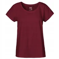 Koszulki i topy damskie - T-SHIRT DAMSKI BORDOWY Z KRÓTKIM RĘKAWEM Ladies Loose Fit T-Shirt S - miniaturka - grafika 1