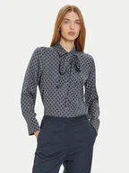 Bluzki damskie - Tommy Hilfiger Bluzka Diamond WW0WW43060 Granatowy Regular Fit - miniaturka - grafika 1